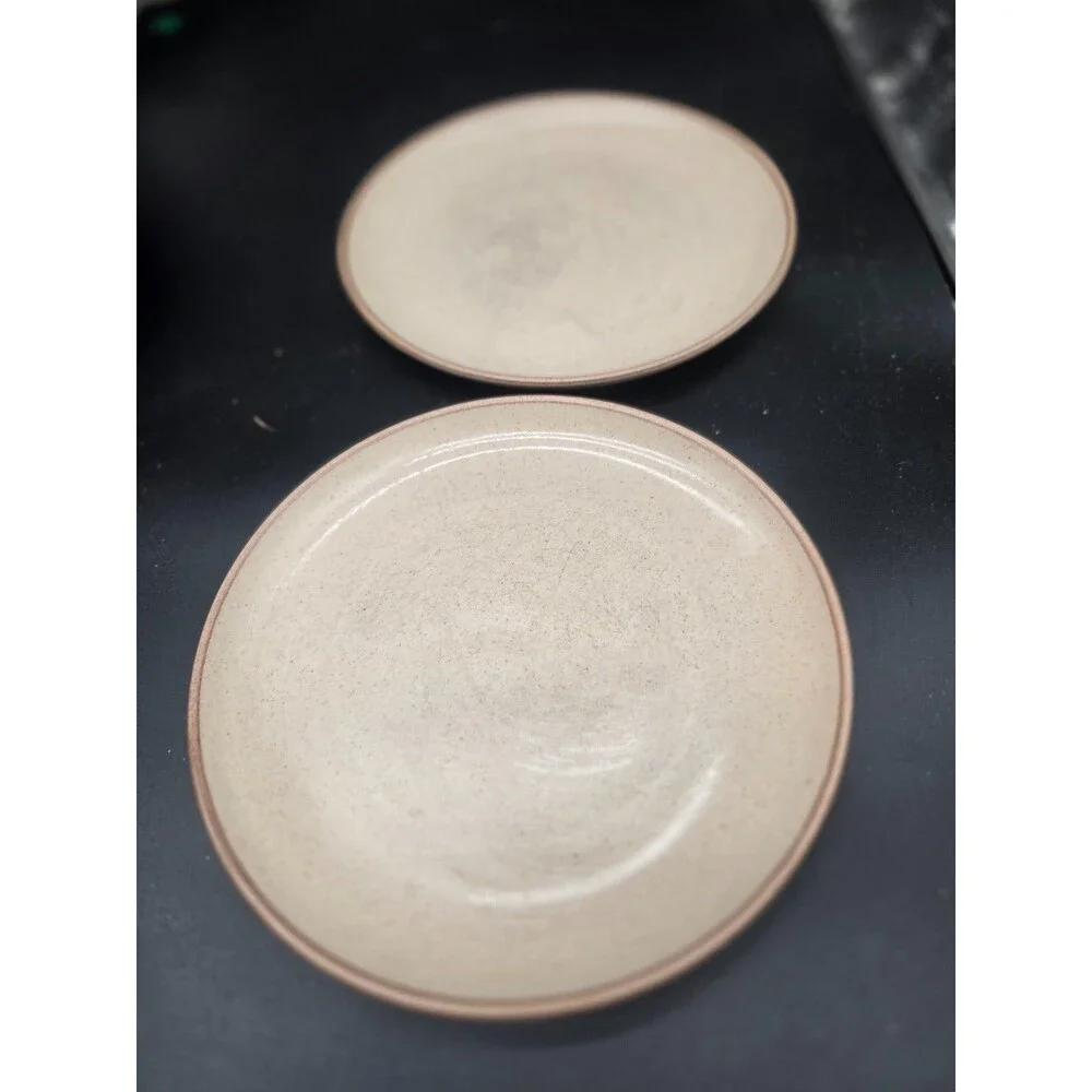 Set of 2 Metlox Poppytrail California Tempo Walnut Terracotta Salad Plates